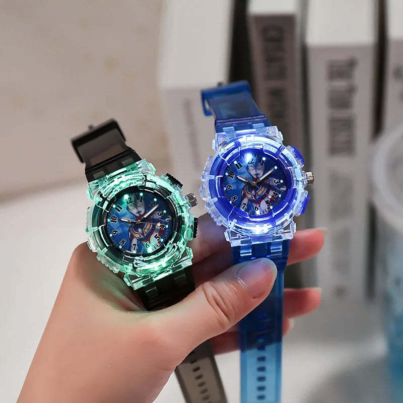 New Cartoon Pattern Kids Watch Fashion Luminous Children Quartz Watch Silicone Watchband Casual Boys Girls Student Clock Gift