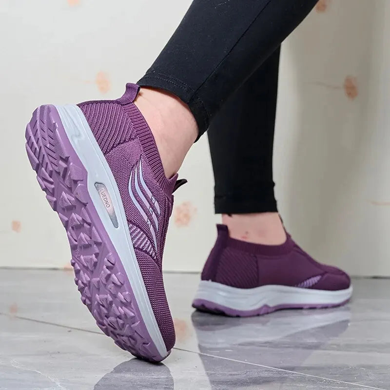 Women Sneakers Mesh Breathable Casual Women Shoes Antislip Female Sport Shoes Slip On Women Tennis Shoes