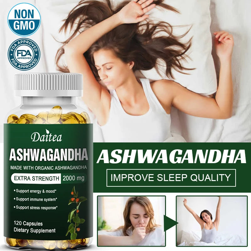 Daitea Ashwagandha Extract Capsule Anti-oxidation, Lipid-lowering, Decompression, Improving Sleep, Enhancing Immunity