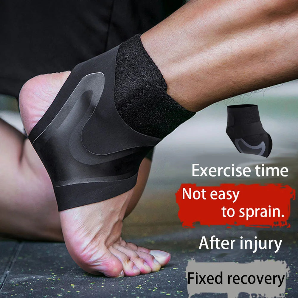 1PC Fitness Sports Ankle Brace Adjustable Compression Ankle Support Tendon Pain Relief Strap Foot Sprain Injury Wrap Basketball