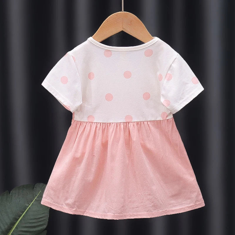 Toddler Girl Dress Cartoon Rabbit Ear Princess Costume Bow Birthday Dress Baby Girl Clothes Children A-Line Dress Kid A1024