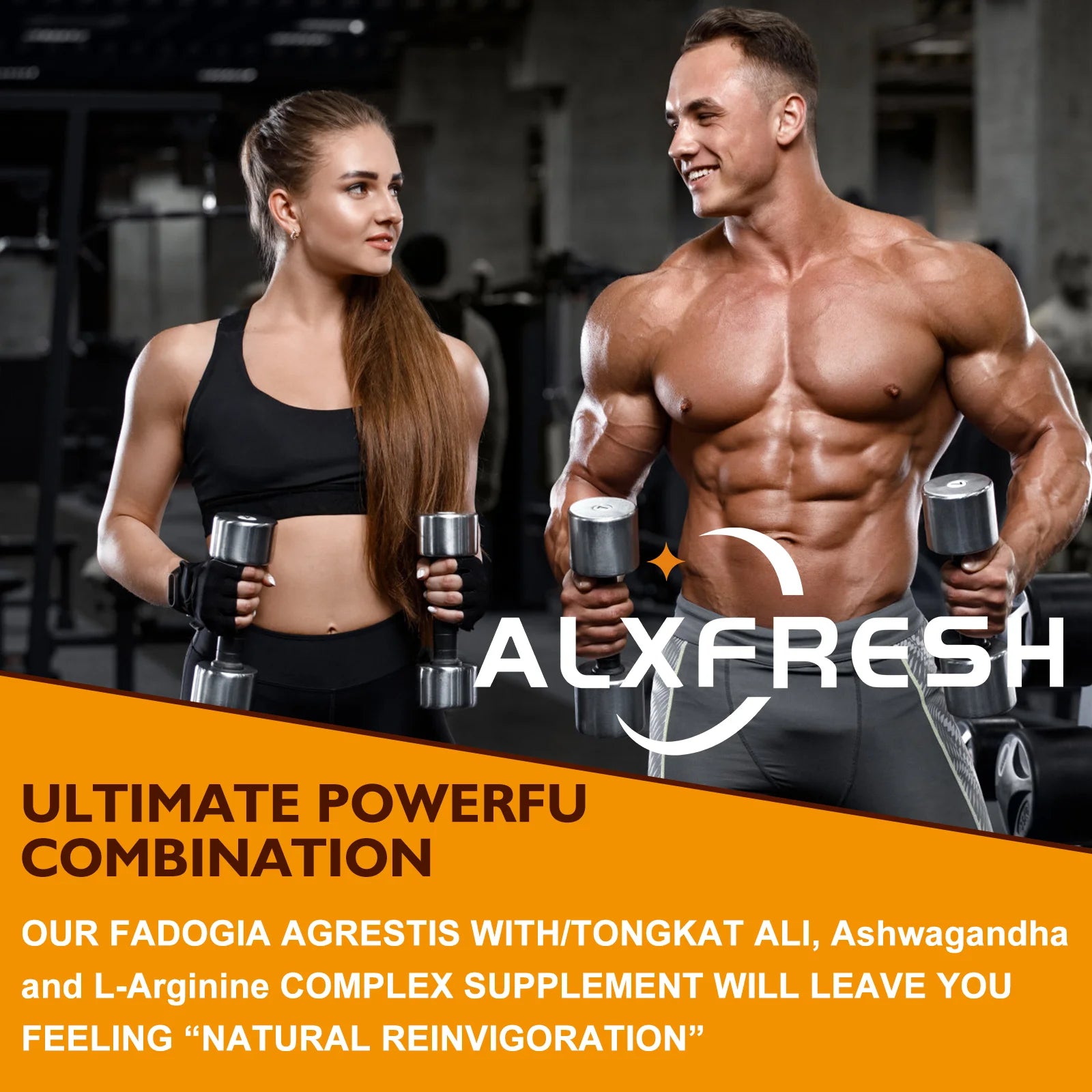 Alxfresh Fadogia Agrestis 1000mg Complexed with Tongkat Ali 500mg Zinc Ashwagandha L-Arginine Black Pepper Supplement for Men