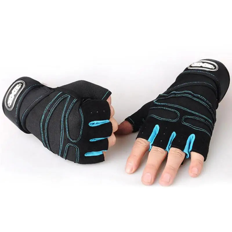 Gym Fitness Gloves Heavyweight Training Men Women Non-Slip Bodybuilding Glove Extended Wrist Support Bicycle Cycling Gloves