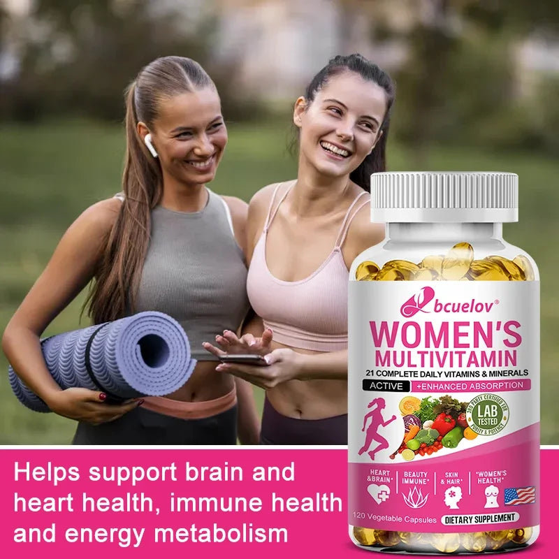 Women's Multivitamin - Daily Vitamin & Mineral Supplement - Skin, Hair, Immune, Digestive Support for Women's Health